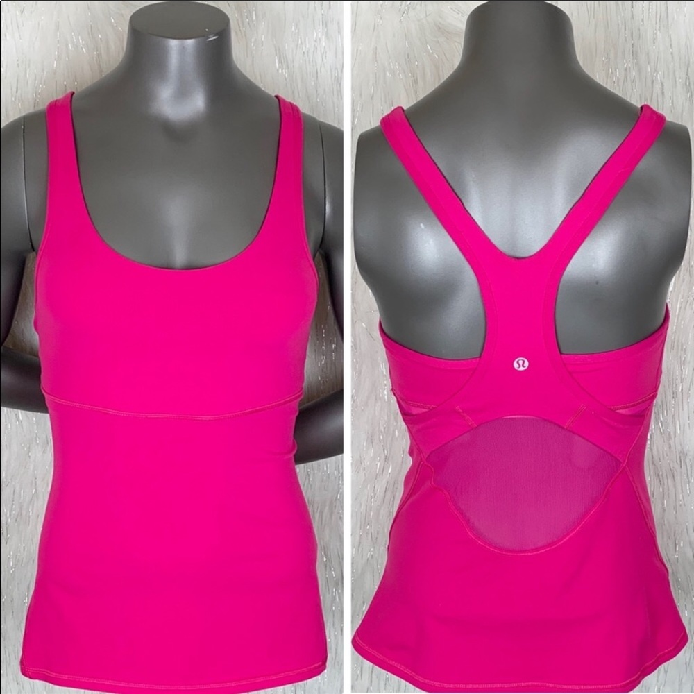 Lululemon Jeweled Magenta Cross-back Tank ll